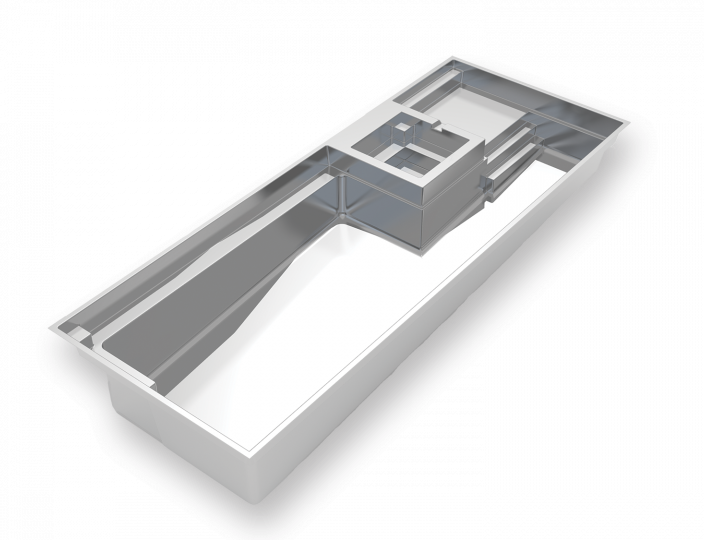 The Exquisite – fiberglass pool – Imagine Pools The Exquisite inground pool : 3d render